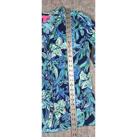 Lilly Pulitzer Maritza Top Women’s XXS Take It Or Leaf It Blouse Button Up READ - Picture 7 of 8